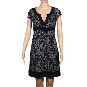 Sandro Ferrone Rome wool blend jacquard black and white dress